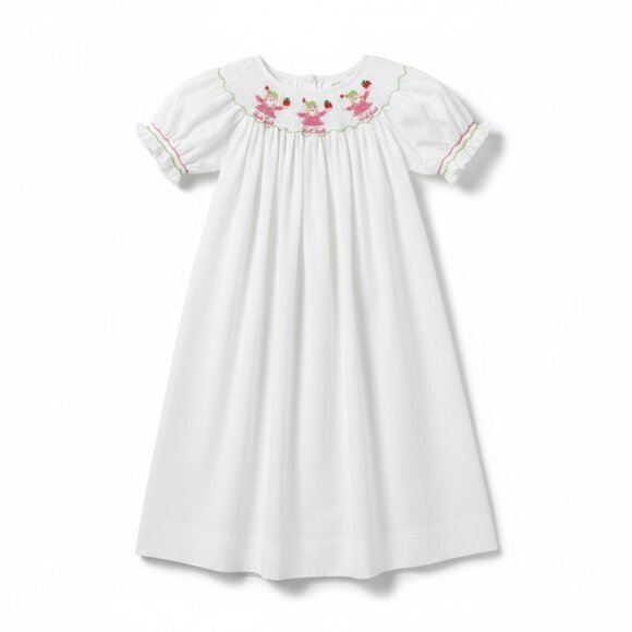 NWT Castles & Crowns Elf Dress Girl Size 4Y Smocked Corduroy Christmas Holiday - Picture 1 of 5